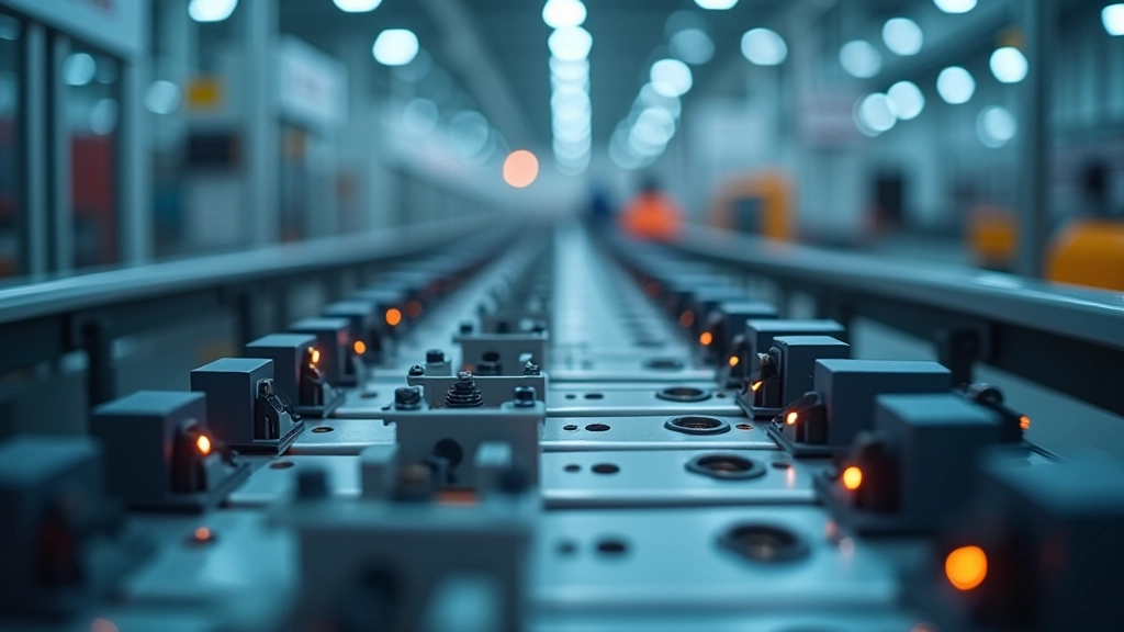 RFID-lugejad paigaldatud tootmisliinile, kus komponendid liiguvad läbi erinevate stantside